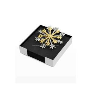 Snowflake <b>Napkin</b> Stand Holiday & Christmas <b>Parties</b> Decorative Elegant Tissue Holder Decorative Metal Tissue Organizer Box Latest - Product Image 1