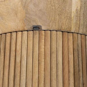 Hiện đại rắn gỗ giữa thế kỷ phong cách gõ xuống bàn ăn với cơ sở gỗ và kết thúc tự nhiên - Product Image 6