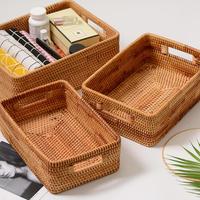 Cesta de Ratán Ecológica de Alta Calidad para Cestas de Regalo, Almacenamiento, Decoración, Contenedor Ahorrador de Espacio, Exportador Mayorista