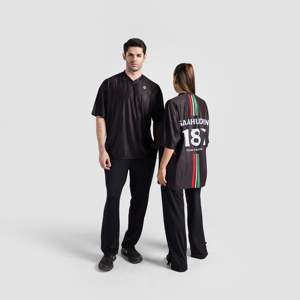 Camiseta Deportiva Ligera Valiant 100% Poliéster Negra de Punto con Sublimación, Serigrafía y Estampado Modelo INS - Product Image 1