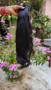 Proveedor de cabello crudo de templo indio directamente de la India, venta al por mayor, extensión de cabello humano Remy indio, cabello virgen indio crudo sin procesar - Product Image 3