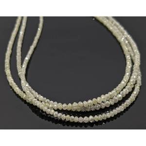 Collier en diamant jaune naturel AAA+ époustouflant, perles rondes facettées personnalisées - Product Image 4