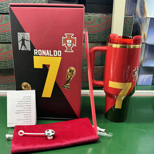 Mug isotherme en acier inoxydable avec logo personnalisé Football Star 7, double paroi, isolation sous vide, sans BPA, avec boîte cadeau - Product Image 1