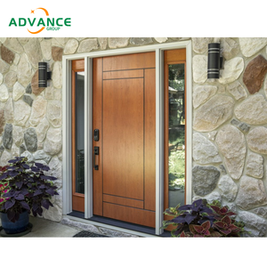 Porta d'ingresso anteriore di lusso in acciaio inossidabile per Villa residenziale edificio residenziale porta di alta qualità durevole ed elegante - Product Image 4