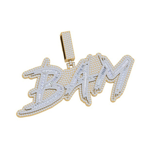 Pendentif exclusif en moissanite, taille brillant rond, argent 925, éthique et durable, fournisseur en gros - Product Image 3