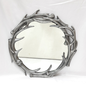 Espejo de pared moderno con acabado plateado de forma única de Metal de hierro de la India, estilo elegante, decoración de pared de lujo para el hogar, superventas - Product Image 2