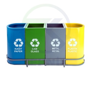 Hot Sales High Quality Luxury Iron Painted Standing Zero <b>Waste</b> Boxes 60x30cm for Indoor Use - Product Image 1