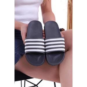 Ciabatte a righe da spiaggia e da casa Unisex confortevoli 0103 aria blu - Product Image 4
