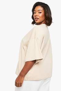 Camisetas sólidas con estampado personalizado para mujer, transpirables, de secado rápido, de algodón y poliéster, de talla grande, de longitud corta, informales, de verano, con logotipo OEM - Product Image 2