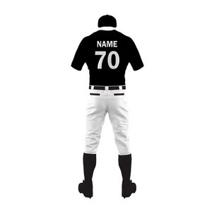 Prix de gros Uniformes de baseball à manches courtes imprimés par sublimation Chemise en jersey respirant Uniformes de softball pour jeunes et adultes - Product Image 6