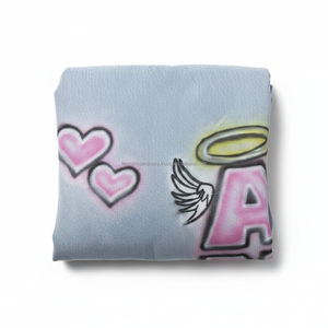 Pantalones Vaqueros de Moda Urbana Y2K para Mujer - Pantalones de Mezclilla de Pierna Recta con Estampado de Ángel Rosa - Product Image 6