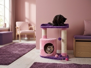 Arbre à chat Amistar Kitty Aurora de haute qualité avec 3 niveaux pour chats - Product Image 2