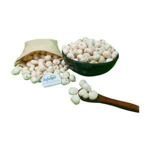 Makhana de calidad premium hecho tostando las semillas de loto en una sartén u horno hasta que estén crujientes y comidas con sal Peppe - Product Image 3