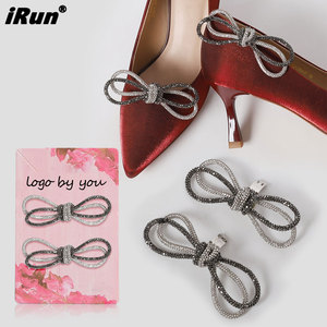 IRun Custom Luxury Diamond White Gray strass fiocco con personalità <span class=keywords><strong>tacchi</strong></span> alti scarpe fibbia fermagli a fiori per accessori <span class=keywords><strong>tacchi</strong></span> - Product Image 1