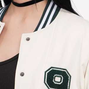 Price Factory Manufactured Winter Breathable Quick Dry Full Sleeved 100% Wool & Leather Cotton Lined Women's Varsity Jackets - Product Image 6