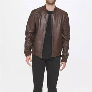 Veste en cuir d'hiver pour hommes à la mode veste à capuche de couleur unie personnalisée avec poche nouveau tissu d'état - Product Image 2