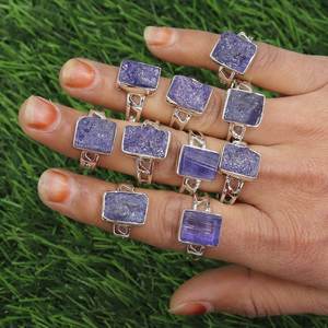 Tanzanite Sterling Silver Ring Genuine Gemstone Birthstone Ring for Her Handmade December Gift Jewelry - Product Image 2