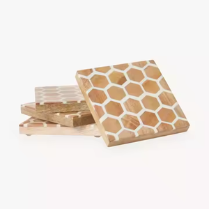 Sous-verres traditionnels dotés d'un élégant savoir-faire en résine époxy 2025 durables, élégants et parfaits pour un décor moderne ou classique. - Product Image 3