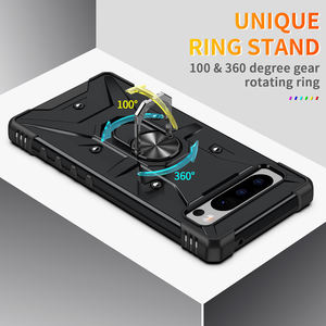 Trend Rotating Kickstand Phone Case Google Pixel 8 Pro PC + TPU Armor Bolsas para teléfonos móviles Air Cushion Compatible Lenovo Model Max - Product Image 4