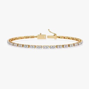 La última joyería Iced Out Moissanite Tennis Bracelet Moissanite Diamond Link Chain 10K GOLD / 14K GOLD Bracelet para mujer - Product Image 4