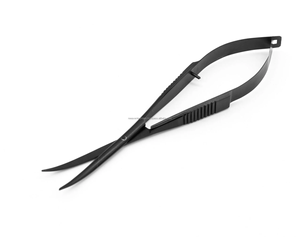 4pcs Set 100% Quality Multi Color Eyebrow Spring Scissors and with 2 Tweezers in <b>Black</b> - Product Image 1