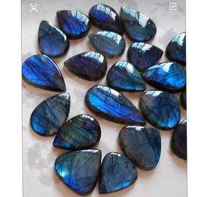 Nueva llegada púrpura llamativo labradorita forma de pera cabujón piedra preciosa suave cabujón suelto para San Valentín joyería piedras preciosas - Product Image 2