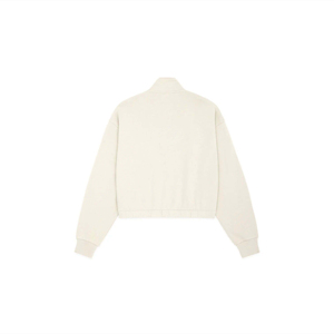 Women's Printed Front <b>Funnel</b> Neck Half-Zip Pullover Sweatshirt 100% Cotton Fleece Lining Cozy Stylish for Autumn Casual Wear - Product Image 2