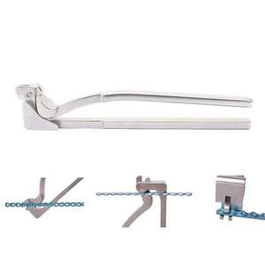 Alicate manual quirúrgico de acero inoxidable de 22 cm para doblar placas óseas de reconstrucción veterinaria, certificado CE - Product Image 1