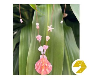 Collar de conchas marinas con cuentas de colores para los días de verano, collar bohemio elegante de conchas marinas, perfecto para ropa de playa y looks tropicales - Product Image 6