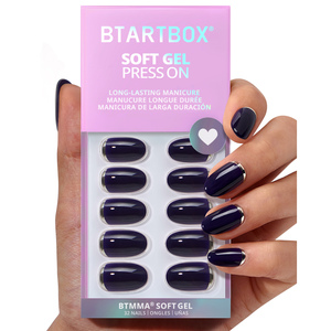 BTArtbox doux Gel XCOAT 3D Floral presse sur les ongles en gros court amande fait à la main bleu français pointe <span class=keywords><strong>faux</strong></span> ongles - Product Image 2