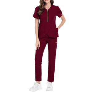 Uniforme de Médico y Enfermera, Uniforme de Trabajo para Salón de Belleza Dental y Veterinario, Conjunto de Uniforme de Alta Gama Transpirable de Lana Peinada - Product Image 6