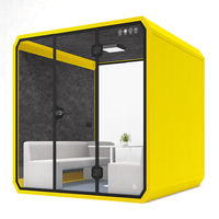 Cabine insonorisée de bureau portable cabine d'appel téléphonique privée cabine acoustique silencieuse intérieure de cosse de bureau de 6 personnes