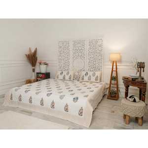 Nina Boho Block Impreso Colcha Floral Serenade - Twin Queen King Tamaños Soft Quilted Kantha Technique para uso doméstico Hoteles - Product Image 4