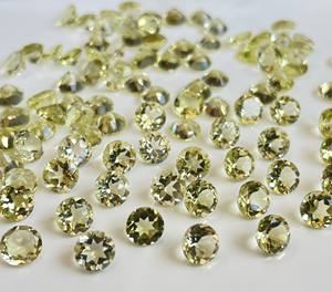 Quartz citron naturel rond de 5 mm, taille facetée, qualité AAA - Quartz citron naturel de qualité supérieure - Product Image 4