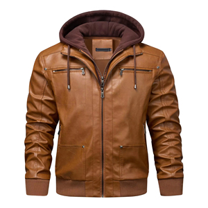 Customized <b>Men's</b> High Quality Plus-Size Winter <b>Jacket</b> Black <b>Sheepskin</b> Leather with Heated Front Camouflage Formal Coat Low MOQ - Product Image 3