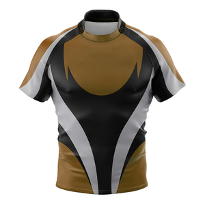 Camiseta de Rugby transpirable de alta calidad para hombre, camiseta de Rugby con estampado sublimado de media manga, camiseta de equipo de Rugby - Product Image 3