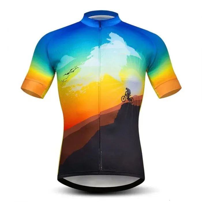 Athlen Sportswear Hombres Transpirable Ciclismo Jersey Diseño personalizado Ciclismo Ropa Manga corta