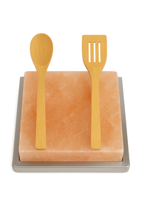 แผ่นหินเกลือหิมาลัยธรรมชาติสำหรับทำอาหาร ยี่ห้อ HIMALAYAN IMPEX พร้อมตะเกียบไม้ 2 อัน หนังสือสูตรอาหาร และของตกแต่งธีมตัวอักษร | - Product Image 3