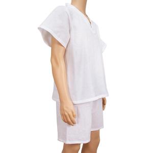 Bata de Baño Desechable de Dos Piezas con Cuello en V y Pantalones Cortos para Uso en Spa y Hotel - Product Image 5