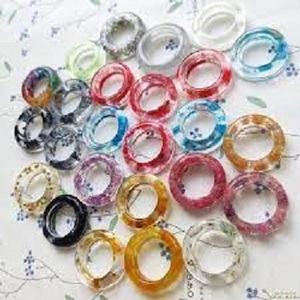 Bague en résine colorée de haute qualité, luxueuse, personnalisée, fabriquée à la main, polie, élégante, pour femmes, en provenance d'Inde - Product Image 2