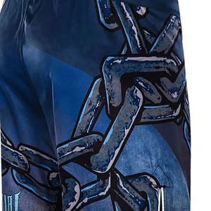 Pantalones Cortos de MMA para Hombre, Estampado de Cadena Azul, Ajuste Atlético, Absorción de Humedad, Ropa de Artes Marciales Mixtas, Talla Adulto - Product Image 4