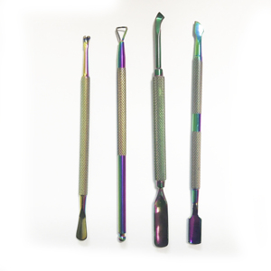 Herramientas para quitar esmalte de uñas en gel Empujador de cutículas y pinzas para cutículas de doble punta - Product Image 3