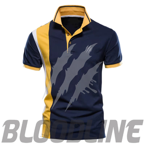 Chemise à manches courtes pour homme Bloodline, couleur unie, coton tricoté, respirante, séchage rapide, coupe classique, marron - Product Image 1