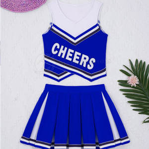 ชุดเชียร์ลีดเดอร์แขนกุดสำหรับผู้หญิง,ชุดเชียร์ลีดเดอร์ชุดเดรสกระโปรงแบบระเหิด - Product Image 4