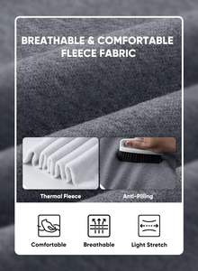 ชุดวอร์มผ้าฟลีซคอตตอน 380GSM แบบกำหนดเองสำหรับผู้ชาย เสื้อฮู้ดมีซิป กางเกงจ็อกเกอร์ สีขาวล้วน ปักลาย ชุดกีฬาฤดูหนาวระดับพรีเมียม - Product Image 5