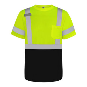 Camiseta de Seguridad Reflectante de Alta Visibilidad de Manga Corta para Hombre, Resistente, Transpirable, con Control de Humedad y OEM - Product Image 2