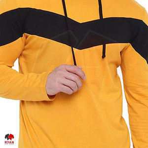 เสื้อฮู้ดผู้ชายแบบมีแผง  รับทำโลโก้ตามสั่ง รับผลิตแบบ OEM ODM ดีไซน์สีตัดกัน เสื้อฮู้ดสวมหัว สไตล์ลำลอง ราคาโรงงาน - Product Image 5
