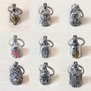 Alas de Ángel búho Virgen María motocicleta guardián campana llavero colgante hombres montar amuleto exorcismo joyería buena suerte en la carretera - Product Image 1