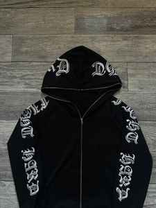 High Quality Heavyweight 100% Cotton Men's Hoodie Custom Logo Screen Printed <b>Full</b> Zipper Streetwear High Grade Hooded <b>Sweatshirt</b> - Product Image 2