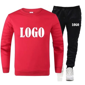 Autumn Winter Men's Fashion Two-Piece Set Customized Tracksuit with <b>Hooded</b> Sweatshirt and Trousers Casual Streetwear - Product Image 4